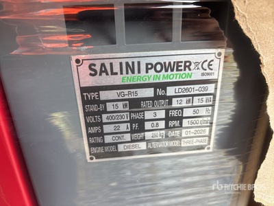 2026 Salini VgR15 Generator Set