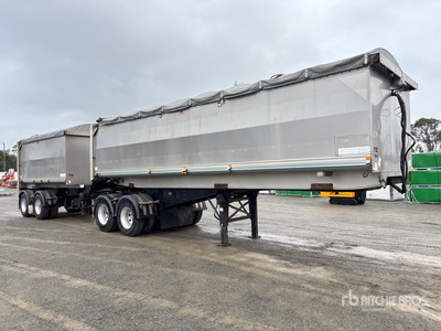 2008 Sloanebuilt Bogie/A Stag B-Double Combination End Dump Trailer