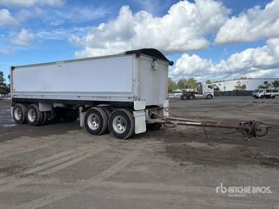 2008 Hamelex-White 7400 mm Quad Dog Aluminum Tipping Trailer