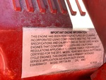 Engine with Emission Label