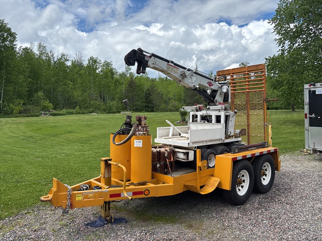 1994 IMT EZHauler 2500 lb 6x6 Digger Derik Compact Crane w/ T/A Trailer