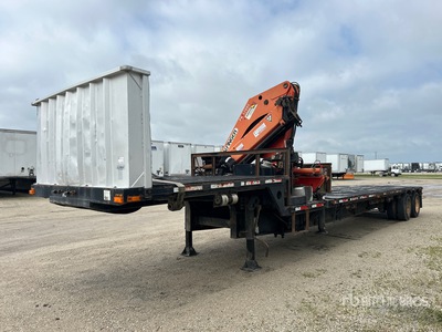 Palfinger 32080 on Transcraft 43 ft T/A Single Drop Step Deck Trailer