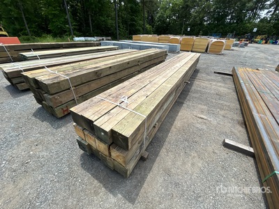 Quantity of (12)  8 in x 8 in x 20 ft Pressure Treated Legname