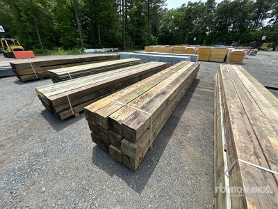 Quantity of (12)  8 in x 8 in x 18 ft Pressure Treated Legname
