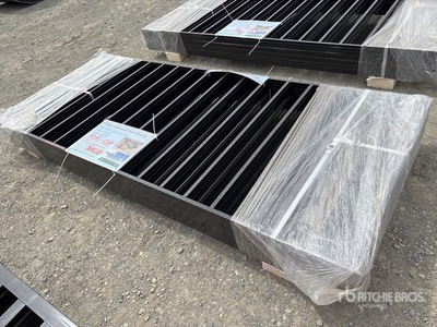 Quantity of (10) 3 ft x 8 ft Galvanized Fencing (Unused)