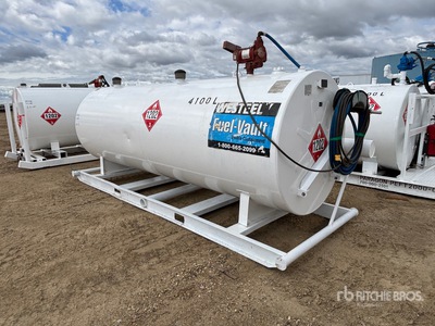 2008 Westeel 4100 L Skid Mounted Steel Diesel Fuel Tank