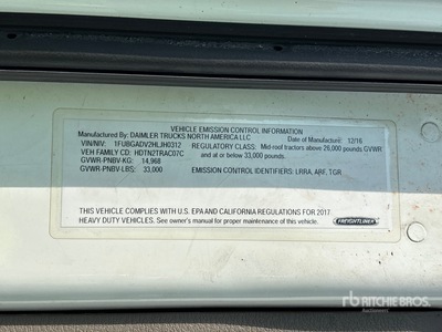 2017 Freightliner Cascadia 113 4x2 2-Achs Sattelzugmaschine