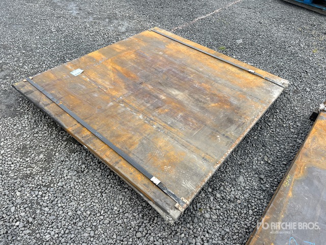 Quantity of (2) 2025 Kit Containers 5 ft 8 in x 6 ft 1 in (0.75 in Thick) 3/4 In. Steel Plates