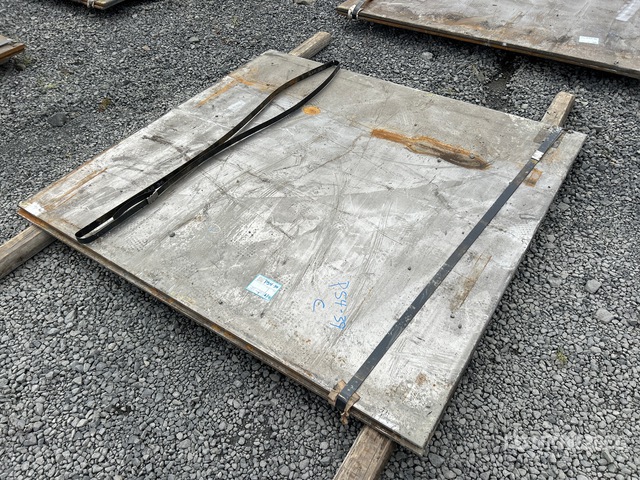 Quantity of (2) 2025 Kit Containers Steel 5 ft 6 in x 6 ft (0.75 in Thick) Steel Plates