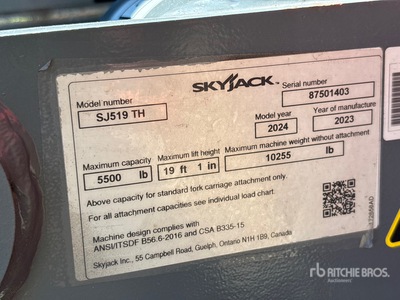 2023 Skyjack SJ519TH Sollevatore telescopico
