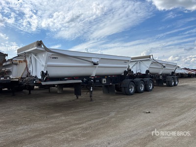 2019 Arne's 20 ft Super B-Train Lead Side Dump Trailer