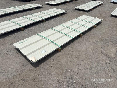 Quantity of (50) 2025 Kit Containers 28 Gauge 12 ft x 3 ft Galvalume R Panels その他 - 店舗 & 倉庫
