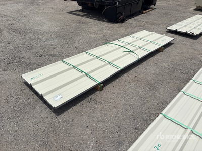 Quantity of (50) 2025 Kit Containers 28 Gauge 12 ft x 3 ft Galvalume R Panels その他 - 店舗 & 倉庫