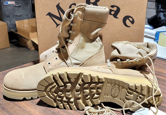 (36) Unused Army Tan Hot Weather Boots, Size 8R
