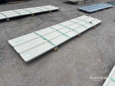 Quantity of (50) 2025 Kit Containers 28 Gauge 12 ft x 3 ft Galvalume R Panels その他 - 店舗 & 倉庫
