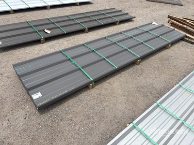 Quantity of (70) 2025 Kit Containers 28 Gauge 12 Ft Long 36 In. Painted R Panels