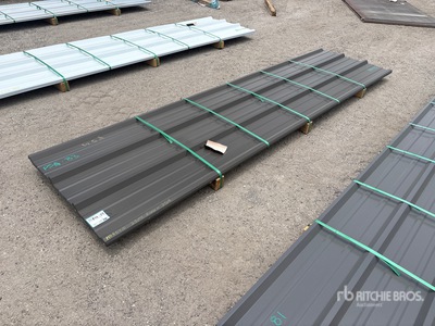 Quantity of (25) 2025 Kit Containers 28 Gauge 12 Ft Long 36 In. Painted R Panels