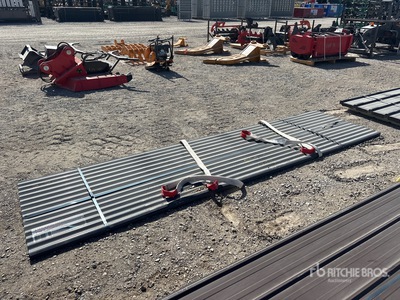 Quantity of (70) 12 ft x 3 ft Grey Metal Roof Panels Divers  (Unused)