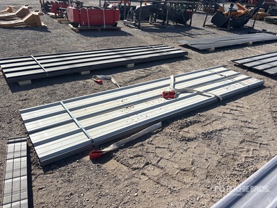 Quantity of (70) 12 ft x 3 ft White Metal Roof Panels Divers  (Unused)