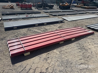 Quantity of (30) 12 ft x 3 ft Red Polycarbonate Roof Panel Divers  (Unused)