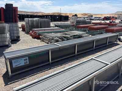 Quantity of (30) 19 ft 8 in x 17.7 in Grey Metal Roof Panels Divers