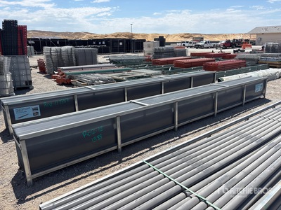 Quantity of (30) 19 ft 8 in x 17.7 in Grey Metal Roof Panels Divers  (Unused)