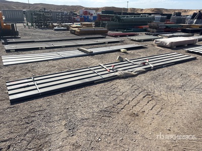 Quantity of (70) 19 ft 8 in x 3 ft Grey Metal Roof Panels Divers  (Unused)