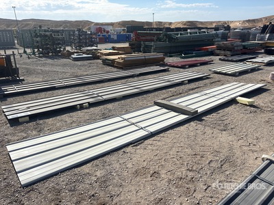 Quantity of (20) 19 ft 8 in x 3 ft White Metal Roof Panels Divers  (Unused)
