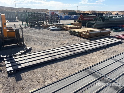 Quantity of (20) 19 ft 8 in x 3 ft Brown Metal Roof Panels Divers  (Unused)