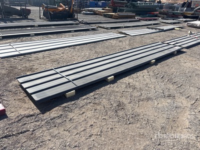 Quantity of (30) 16 ft x 3 ft Grey Metal Roof Panels Divers  (Unused)