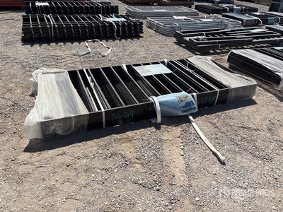 Quantity of (10) 7.9 ft x 3.3 ft Black Galvanized Steel Zaun