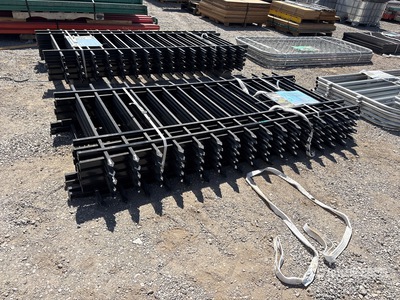 Quantity of (10) 7.9 ft x 3.8 ft Black Galvanized Steel Zaun