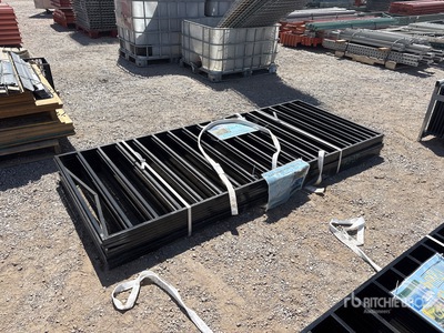 Quantity of (10) 7.9 ft x 3.3 ft Black Galvanized Steel Zaun