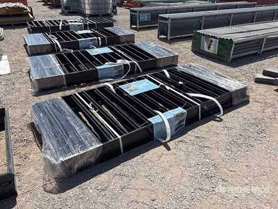 Quantity of (10) 7.9 ft x 3.3 ft Black Galvanized Steel Zaun (Unused)