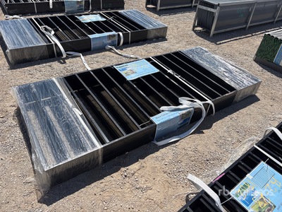 Quantity of (10) 7.9 ft x 3.3 ft Black Galvanized Steel Zaun (Unused)
