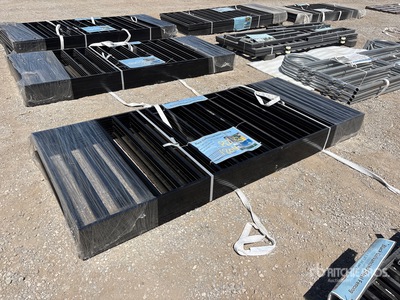 Quantity of (10) 7.9 ft x 3.3 ft Black Galvanized Steel Zaun (Unused)