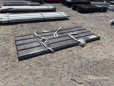 Quantity of (70) 8 ft x 3 ft Brown Metal Roof Panels Divers  (Unused)