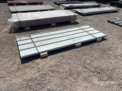 Quantity of (30) 7 ft 10 in x 3 ft White Metal Roof Panels Divers  (Unused)