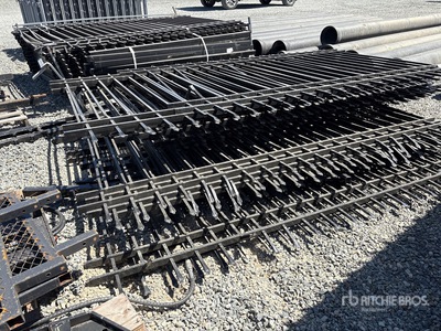 Quantity of 10 ft x 7 ft Powder Coated Damaged Fencing
