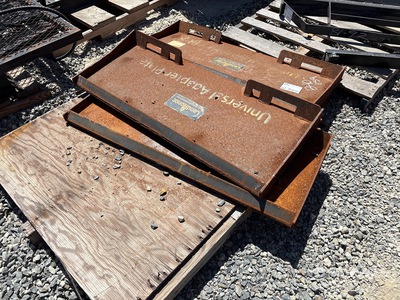 Quantity of (4) 45 in Skid Steer Attachment Mounting Plate