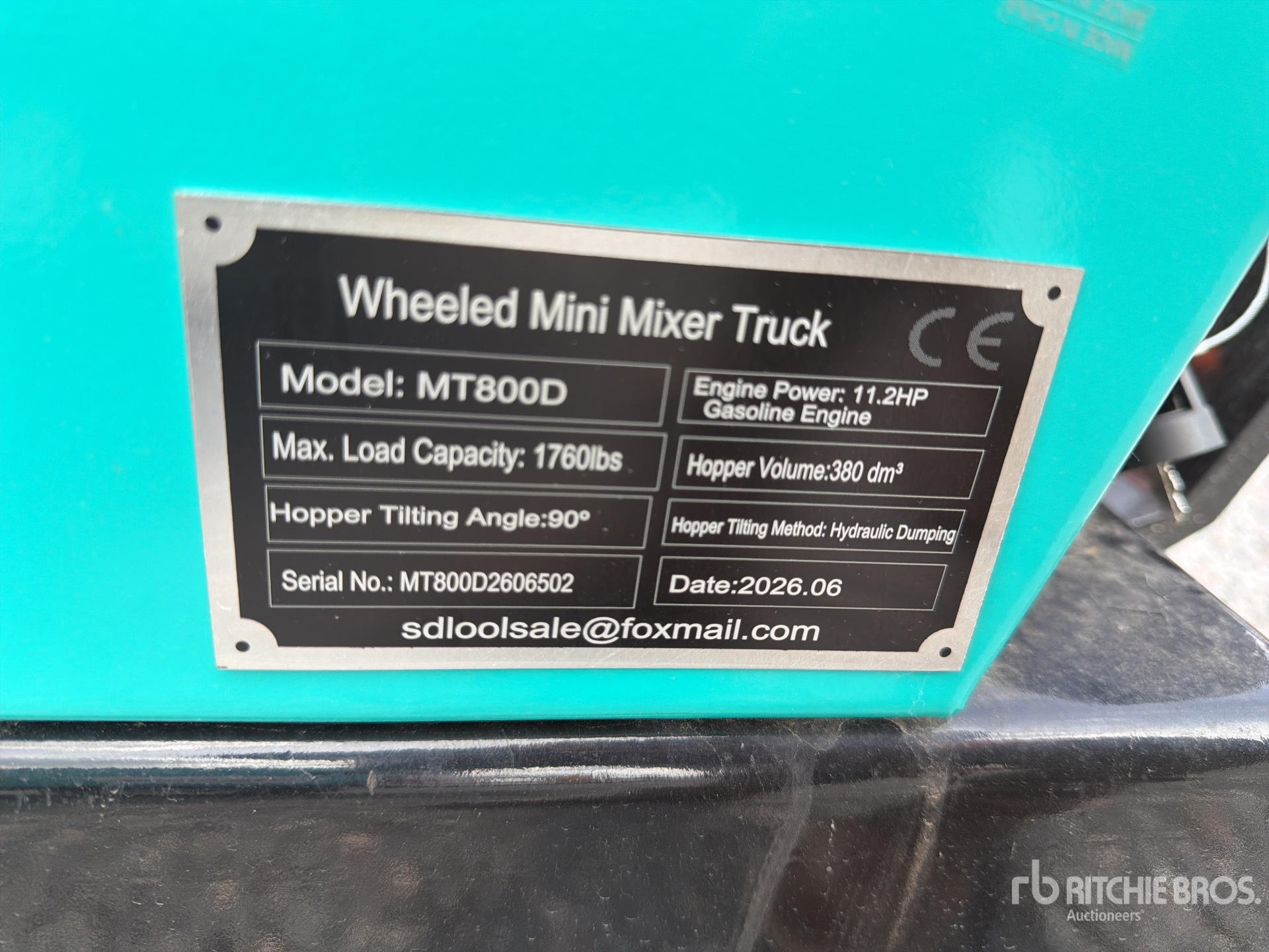 2026 SKLP SL-MT800D Stand-On Wheeled Mini Mixer Truck Concrete Buggy (Unused)