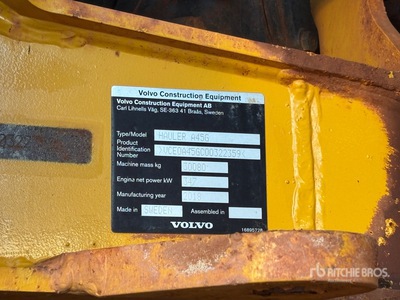 2018 Volvo A45G Wywrotka przegubowa