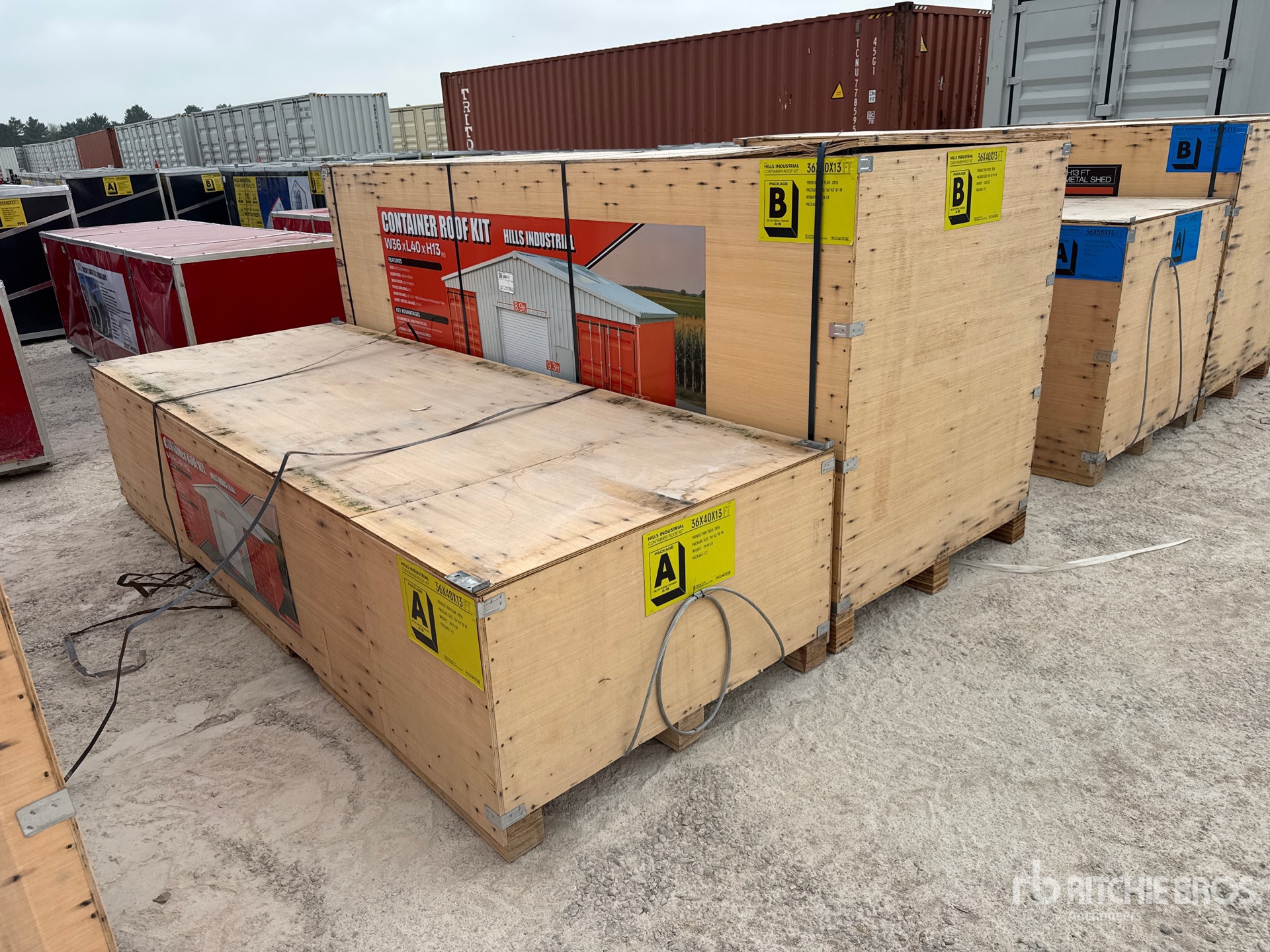2026 HIlls Industrial 36 ft x 40 ft x 13 ft Container Shelter (Unused)