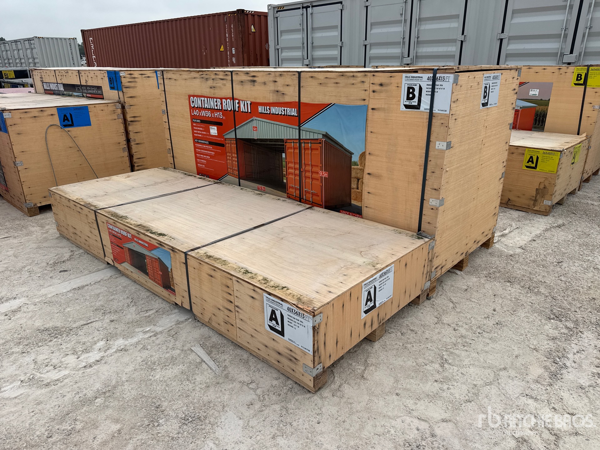 2026 HIlls Industrial 36 ft x 40 ft x 13 ft Container Shelter (Unused)