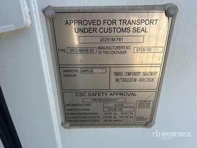 2026 40 Ft High Cube Multi-Door Storage Container (Unused)