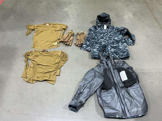 (30) Cold Weather Undershirts, (20) Working Parkas & Assorted Items