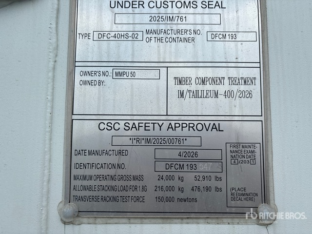 2026 40 ft High Cube Multi-Door Storage Container