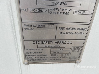 2026 40 ft High Cube Multi-Door Storage Container