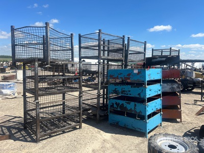 Quantity of (21) Metal Cage and Bins