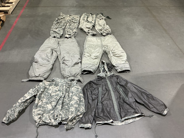 (27) Pairs of Cold Weather Trousers, (16) Wet Weather Jackets & Assorted Items